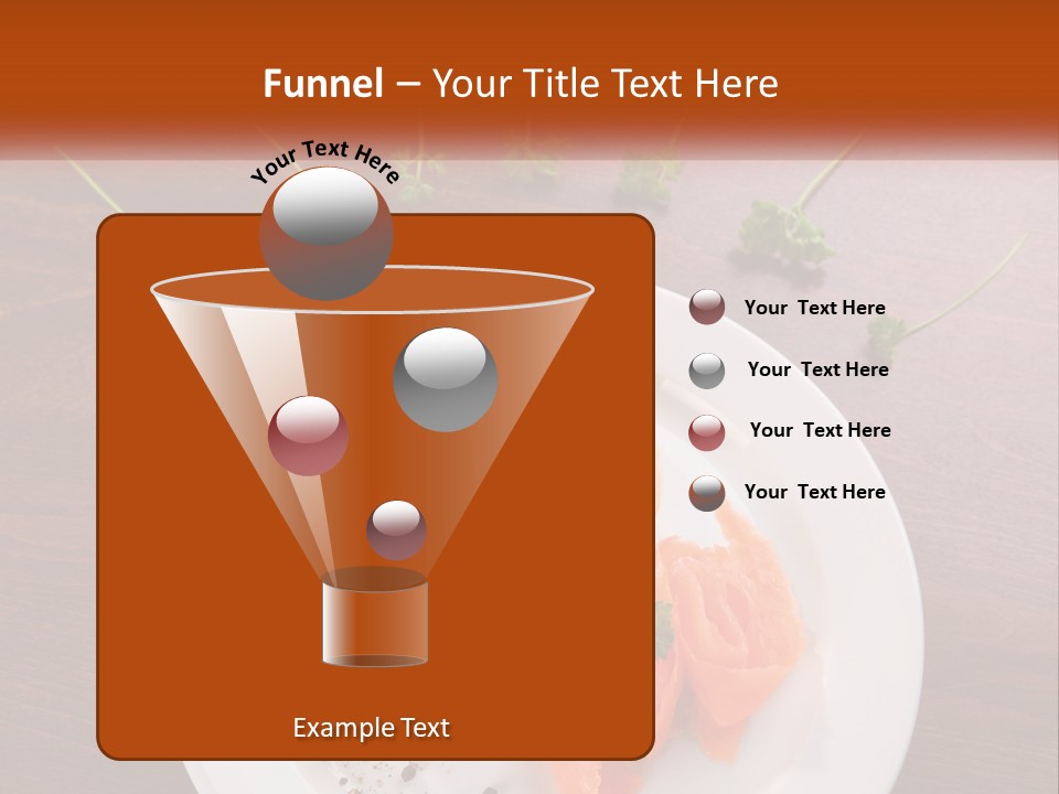 A Plate Of Food On A Wooden Table PowerPoint Template