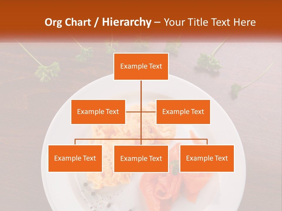 A Plate Of Food On A Wooden Table PowerPoint Template