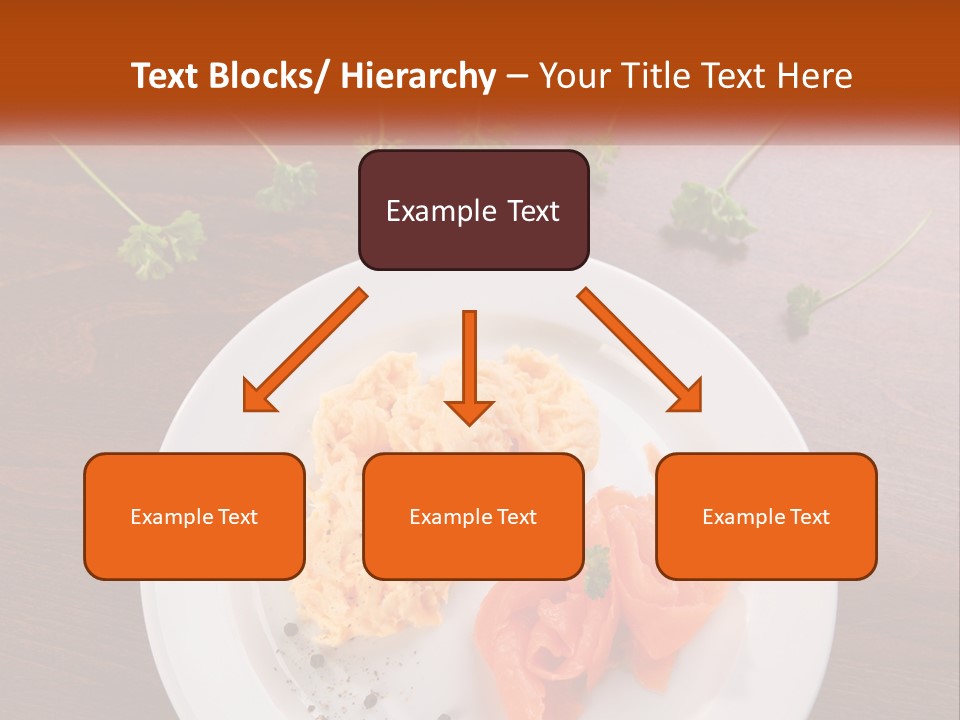 A Plate Of Food On A Wooden Table PowerPoint Template