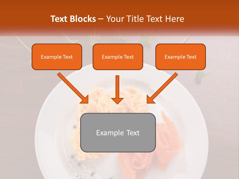 A Plate Of Food On A Wooden Table PowerPoint Template