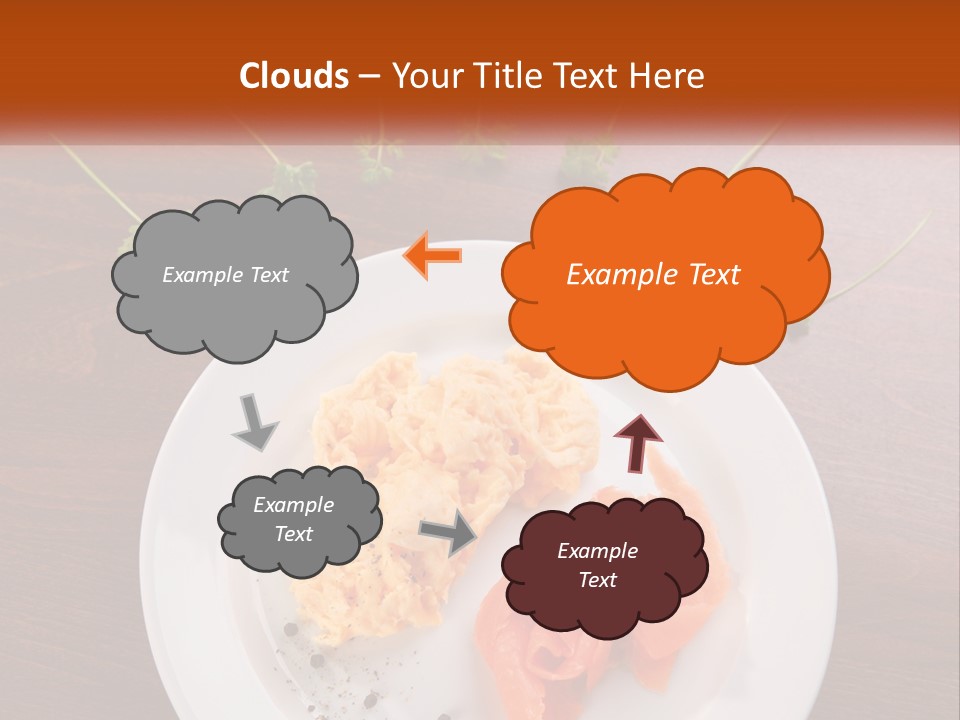 A Plate Of Food On A Wooden Table PowerPoint Template