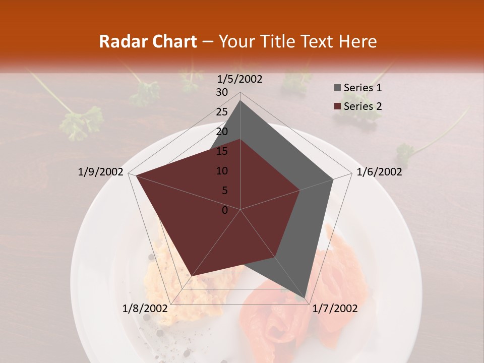 A Plate Of Food On A Wooden Table PowerPoint Template