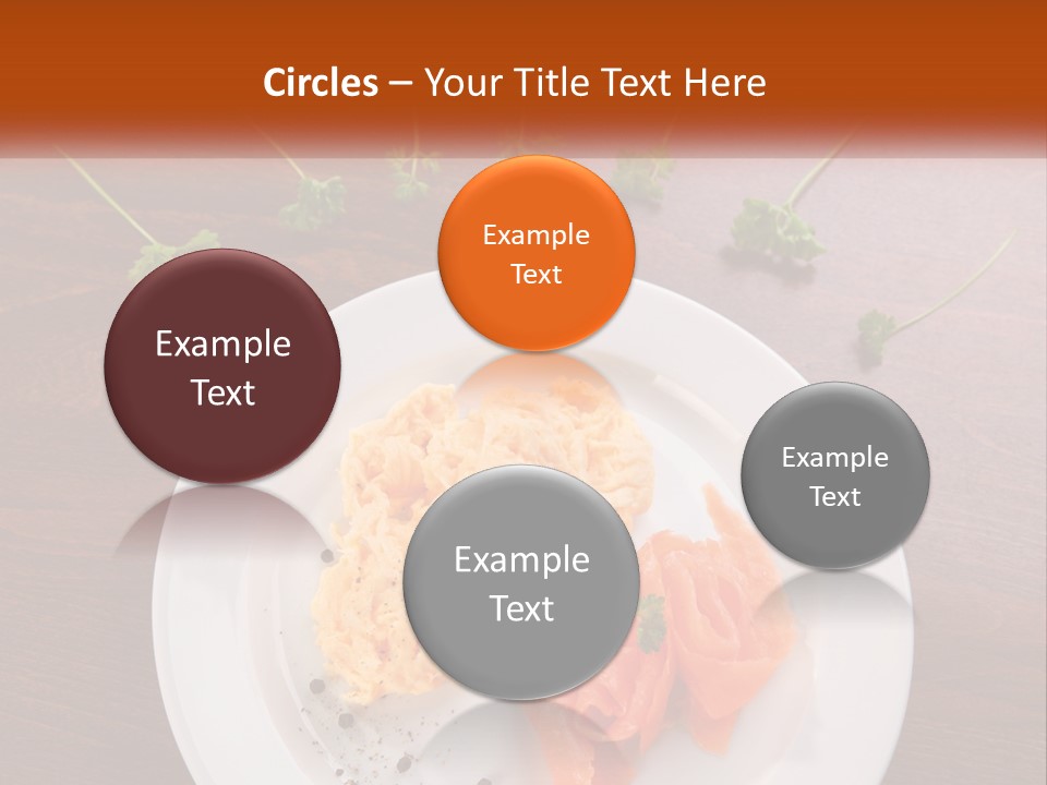 A Plate Of Food On A Wooden Table PowerPoint Template
