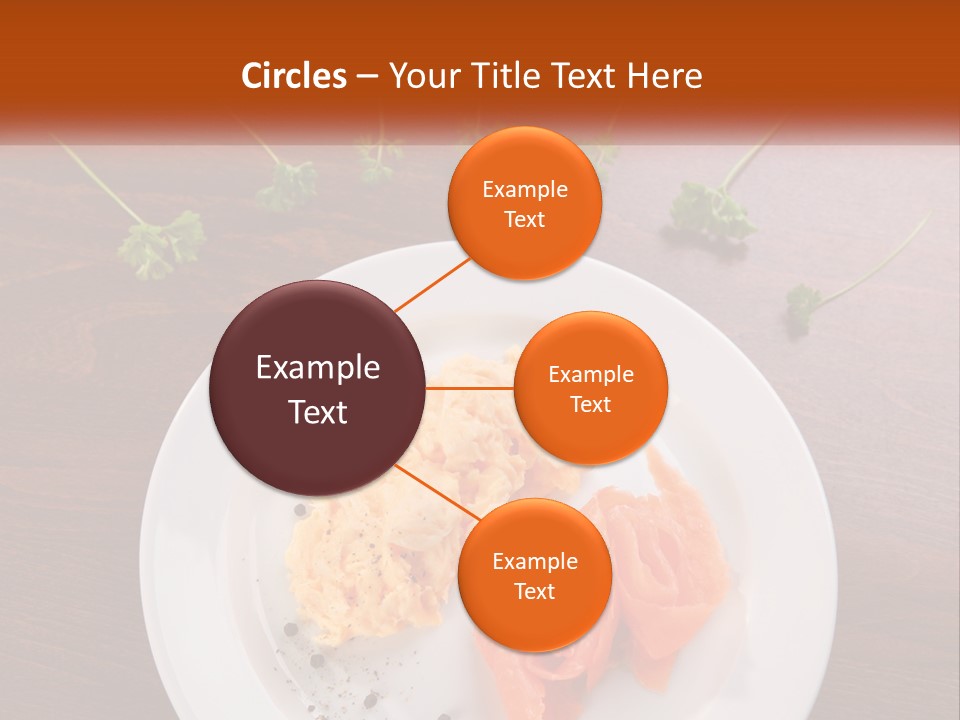 A Plate Of Food On A Wooden Table PowerPoint Template