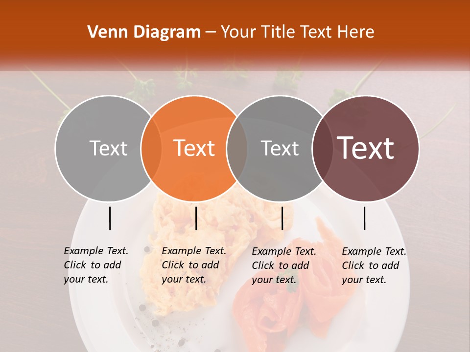 A Plate Of Food On A Wooden Table PowerPoint Template