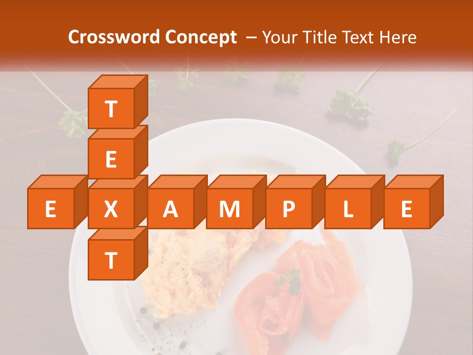 A Plate Of Food On A Wooden Table PowerPoint Template