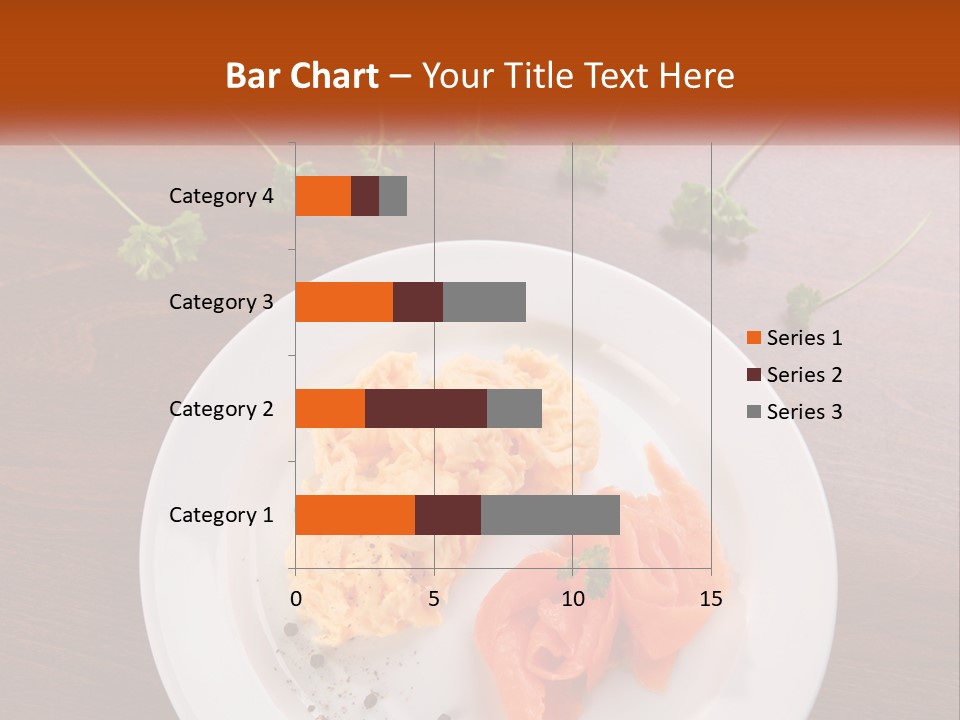 A Plate Of Food On A Wooden Table PowerPoint Template