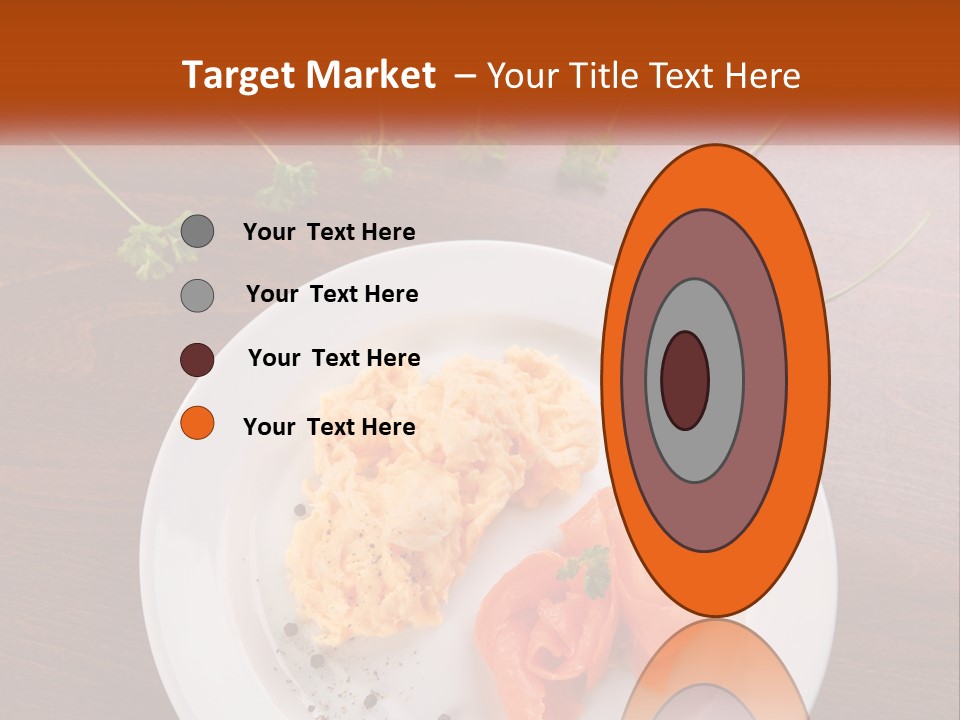 A Plate Of Food On A Wooden Table PowerPoint Template