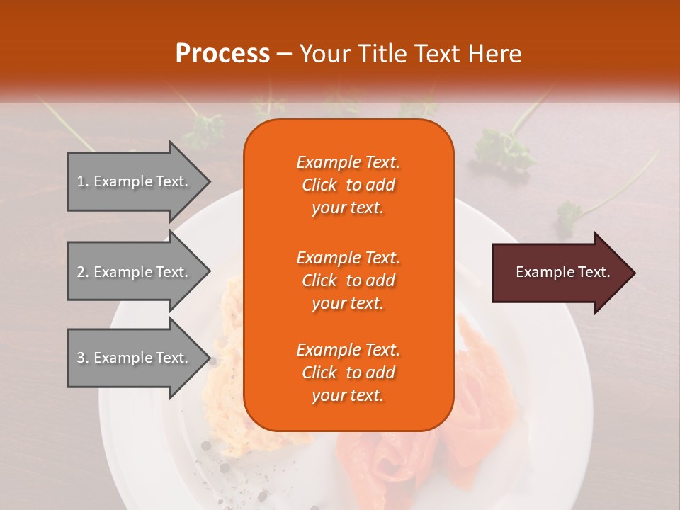 A Plate Of Food On A Wooden Table PowerPoint Template