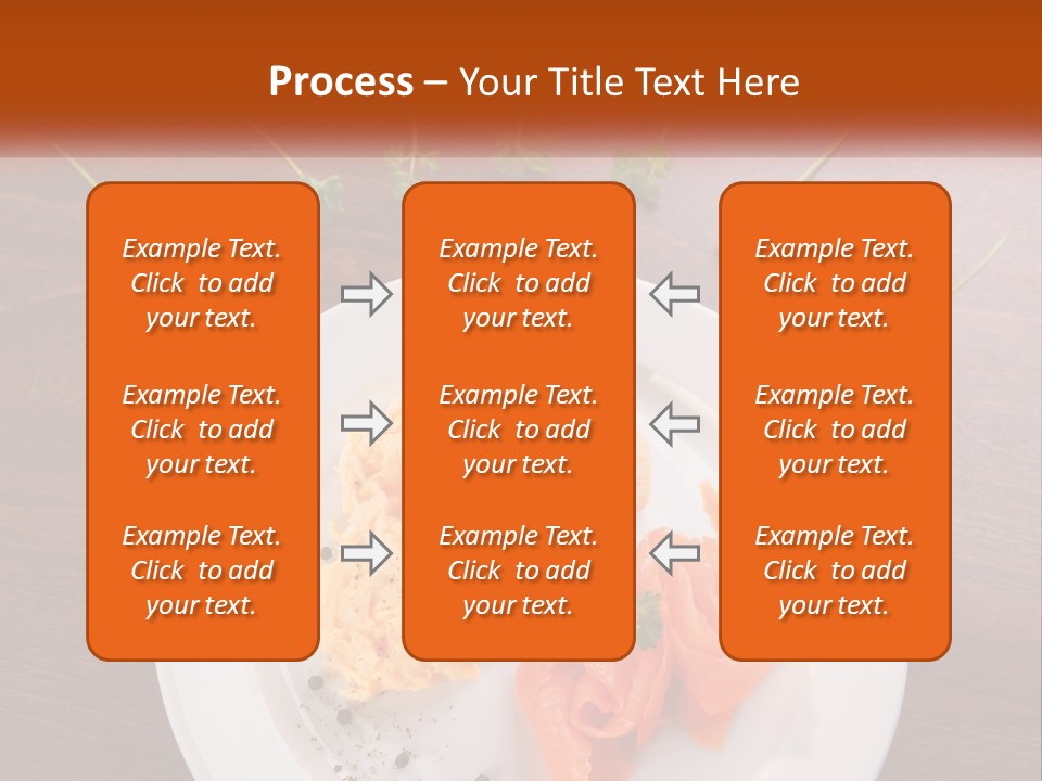 A Plate Of Food On A Wooden Table PowerPoint Template