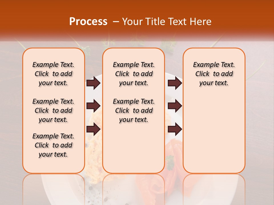 A Plate Of Food On A Wooden Table PowerPoint Template