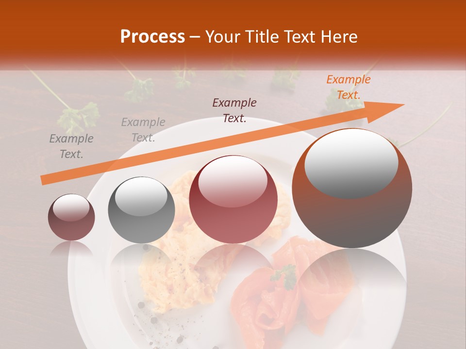 A Plate Of Food On A Wooden Table PowerPoint Template