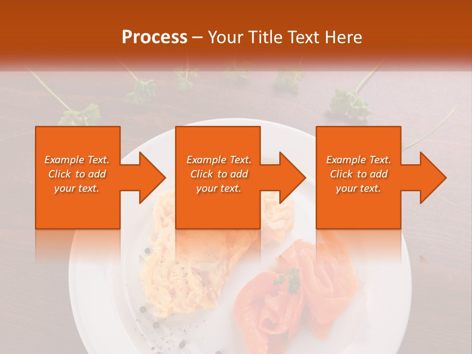 A Plate Of Food On A Wooden Table PowerPoint Template
