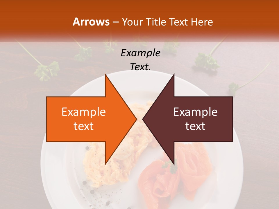 A Plate Of Food On A Wooden Table PowerPoint Template