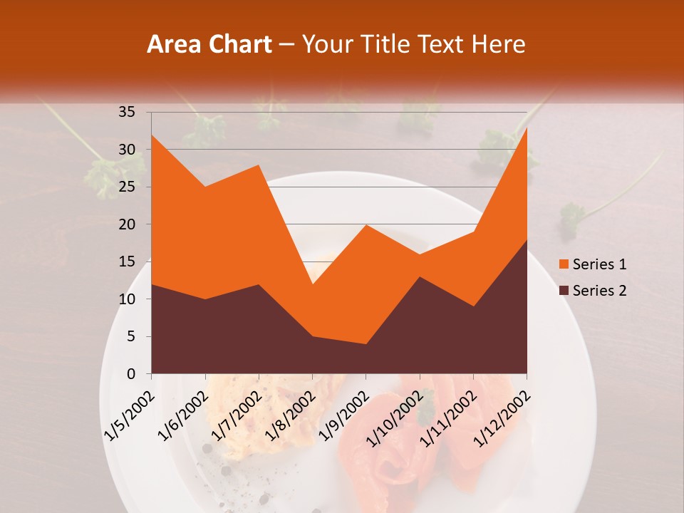 A Plate Of Food On A Wooden Table PowerPoint Template