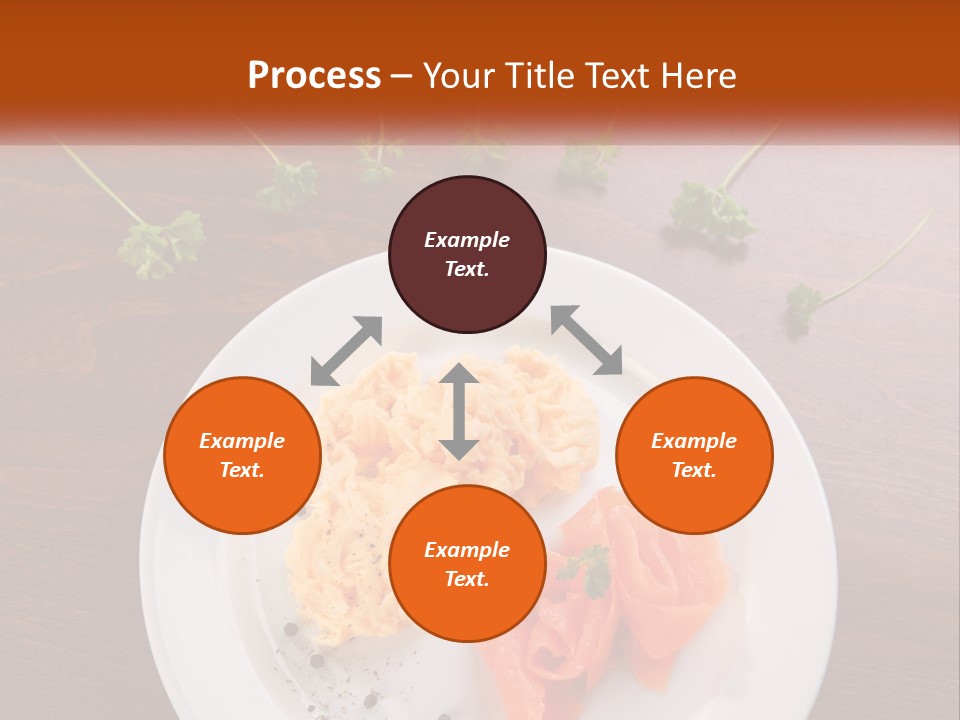 A Plate Of Food On A Wooden Table PowerPoint Template