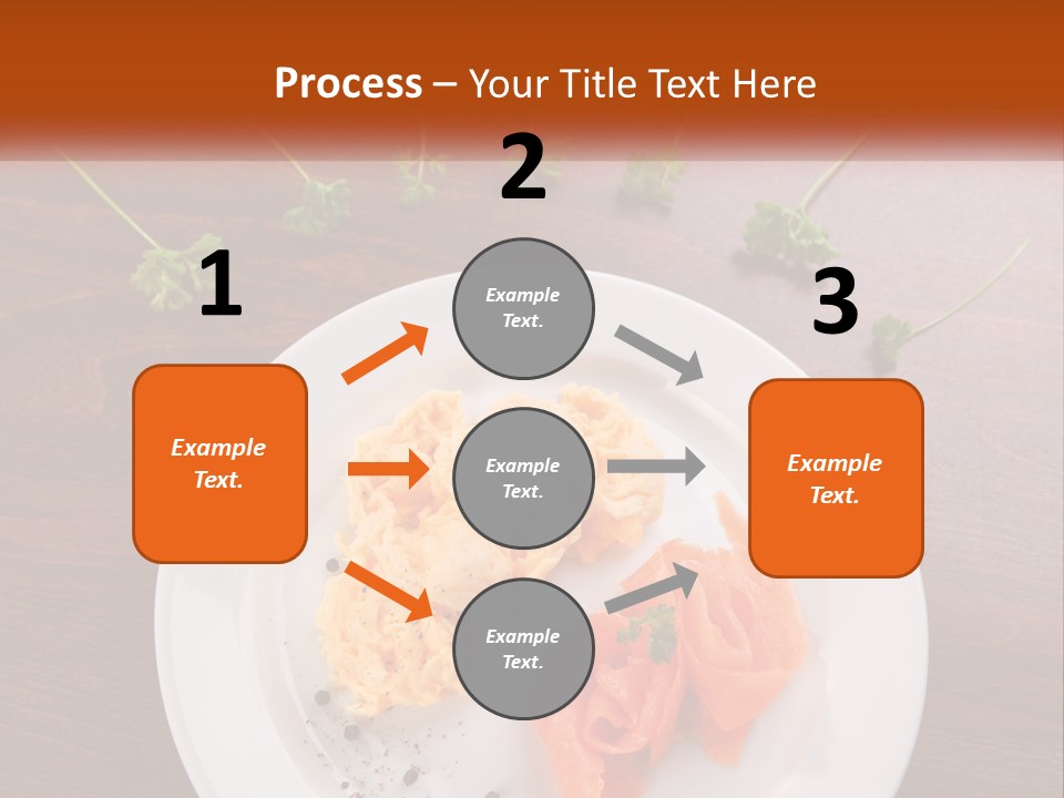 A Plate Of Food On A Wooden Table PowerPoint Template