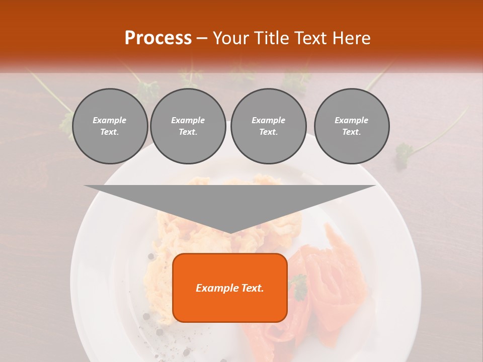 A Plate Of Food On A Wooden Table PowerPoint Template