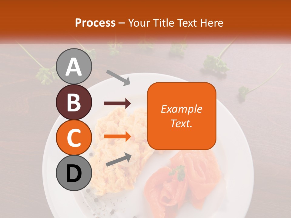 A Plate Of Food On A Wooden Table PowerPoint Template