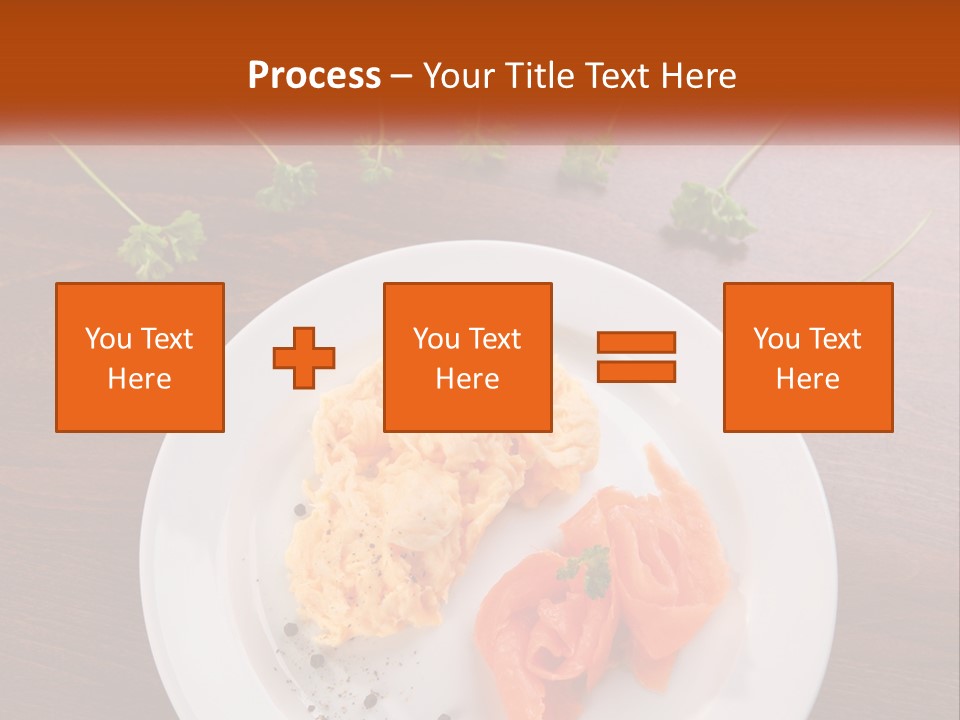 A Plate Of Food On A Wooden Table PowerPoint Template