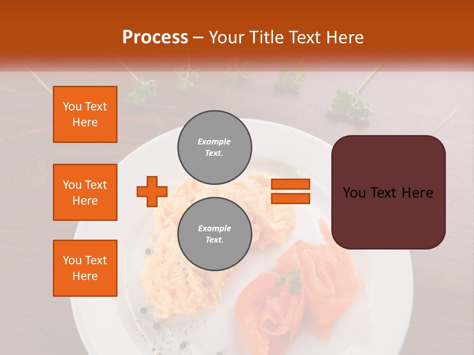 A Plate Of Food On A Wooden Table PowerPoint Template