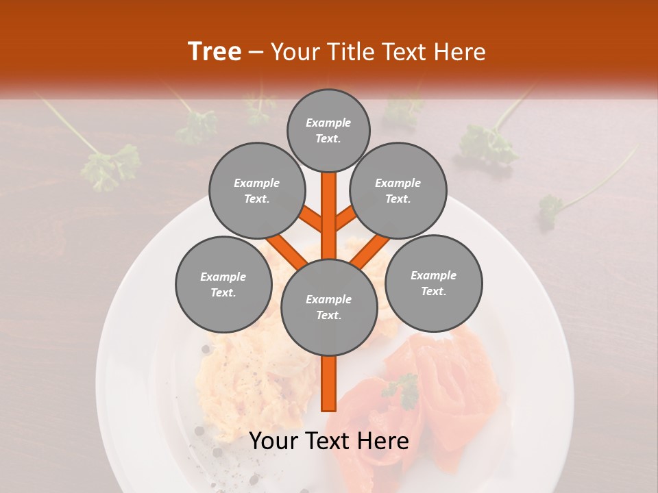 A Plate Of Food On A Wooden Table PowerPoint Template