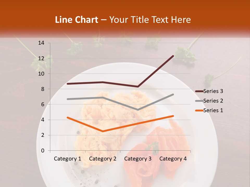 A Plate Of Food On A Wooden Table PowerPoint Template