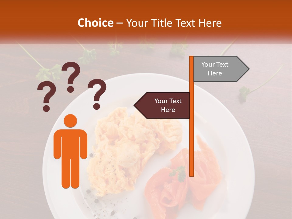 A Plate Of Food On A Wooden Table PowerPoint Template
