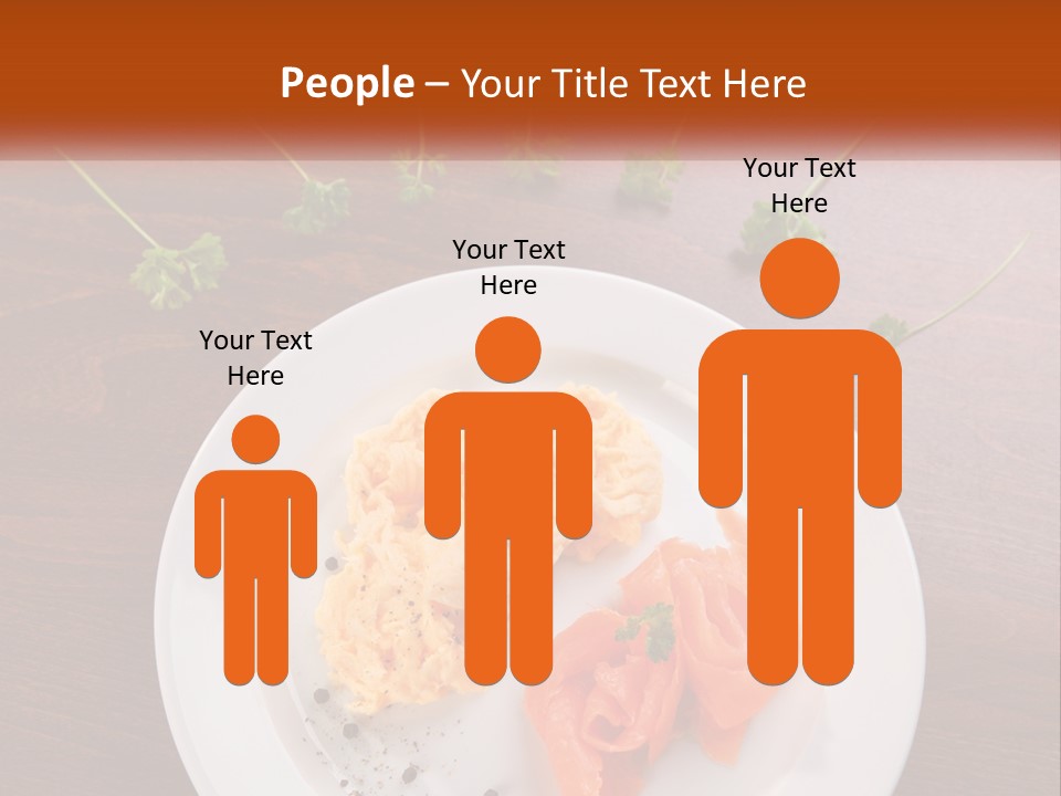 A Plate Of Food On A Wooden Table PowerPoint Template