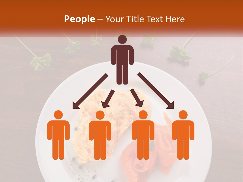 A Plate Of Food On A Wooden Table PowerPoint Template