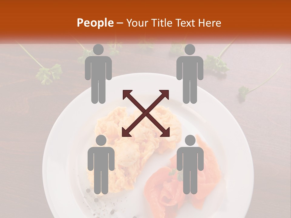 A Plate Of Food On A Wooden Table PowerPoint Template