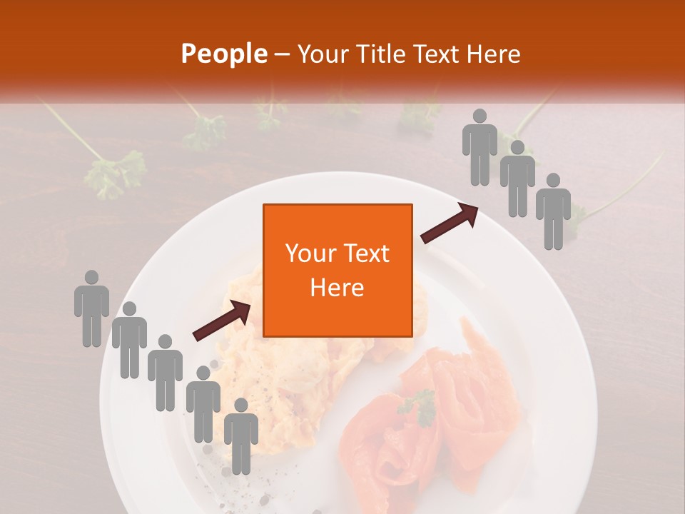 A Plate Of Food On A Wooden Table PowerPoint Template