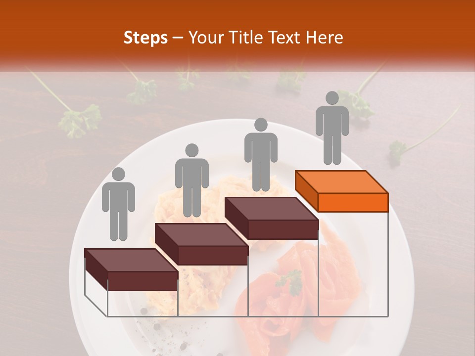 A Plate Of Food On A Wooden Table PowerPoint Template