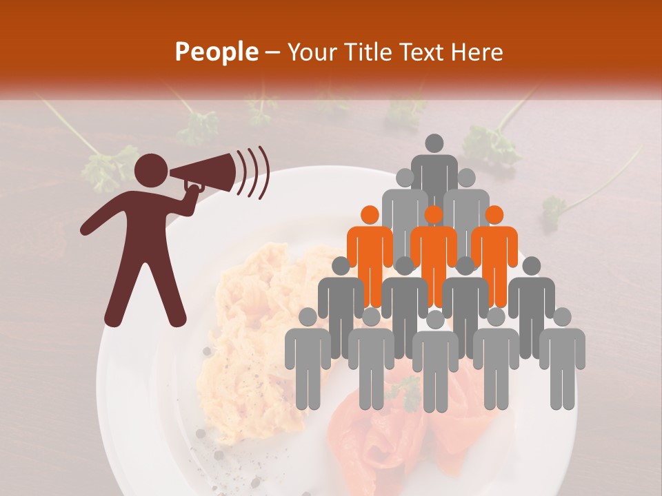A Plate Of Food On A Wooden Table PowerPoint Template