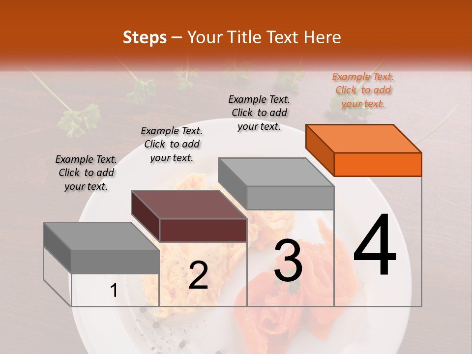 A Plate Of Food On A Wooden Table PowerPoint Template