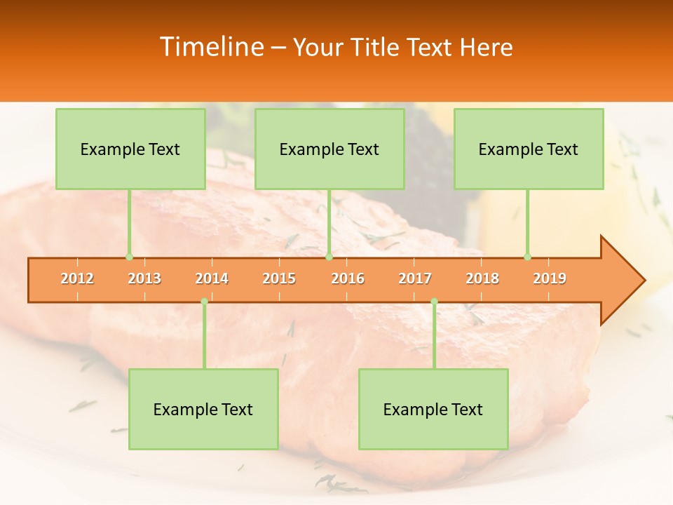 A White Plate Topped With Salmon And Broccoli PowerPoint Template