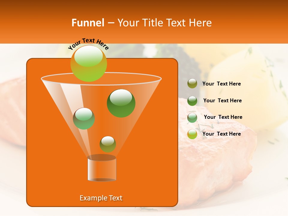 A White Plate Topped With Salmon And Broccoli PowerPoint Template
