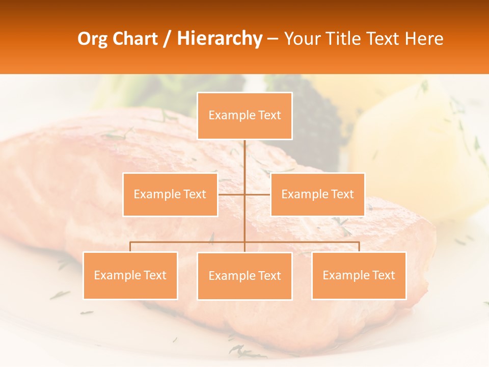 A White Plate Topped With Salmon And Broccoli PowerPoint Template