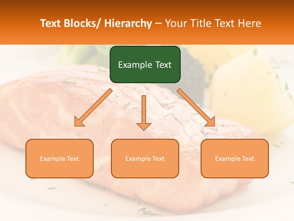 A White Plate Topped With Salmon And Broccoli PowerPoint Template