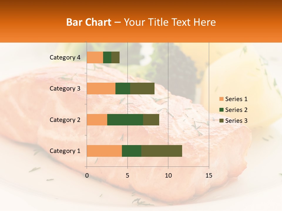 A White Plate Topped With Salmon And Broccoli PowerPoint Template