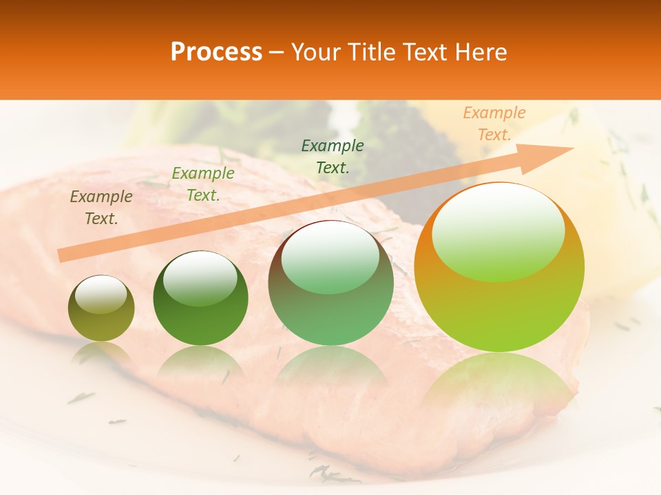 A White Plate Topped With Salmon And Broccoli PowerPoint Template