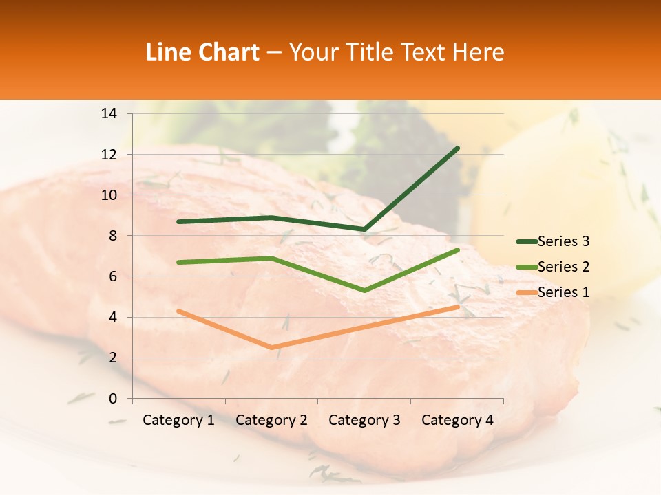 A White Plate Topped With Salmon And Broccoli PowerPoint Template