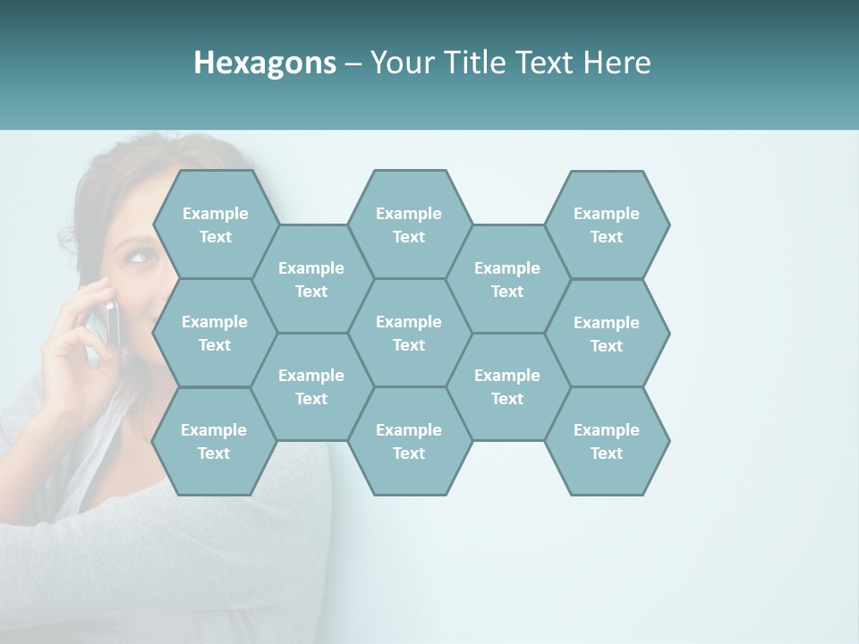 A Beautiful Woman Talking On A Cell Phone PowerPoint Template