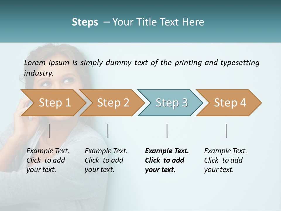 A Beautiful Woman Talking On A Cell Phone PowerPoint Template