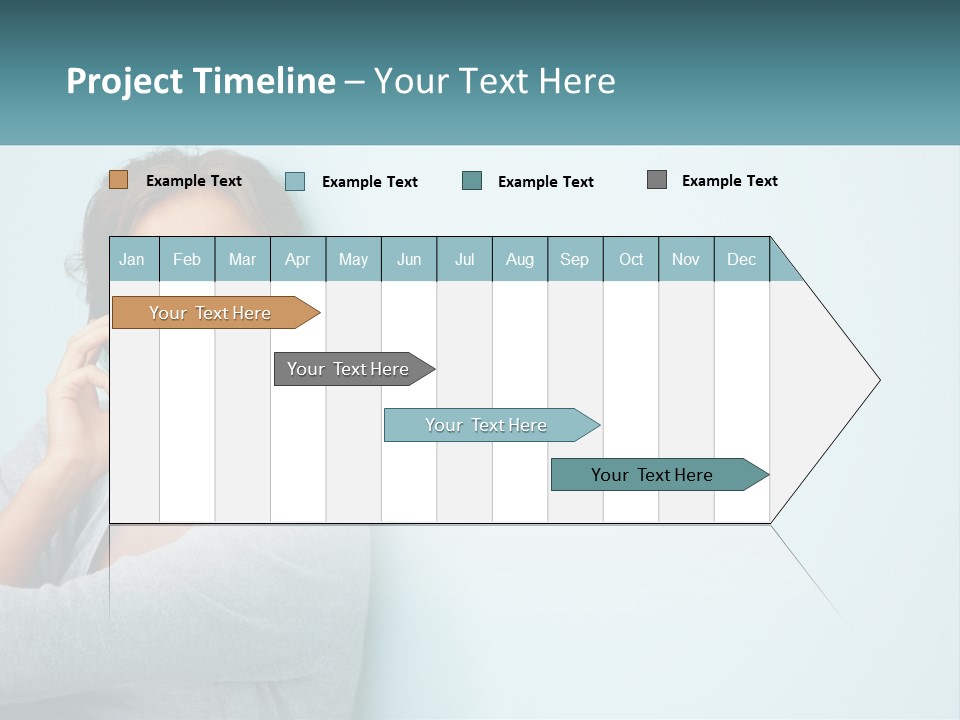 A Beautiful Woman Talking On A Cell Phone PowerPoint Template