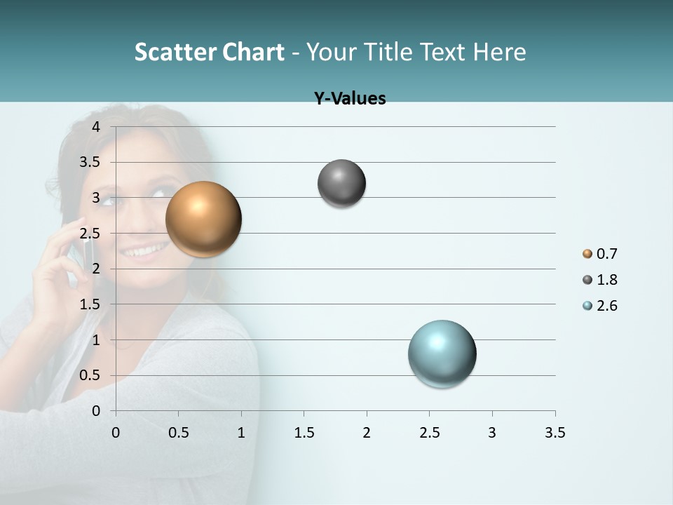 A Beautiful Woman Talking On A Cell Phone PowerPoint Template