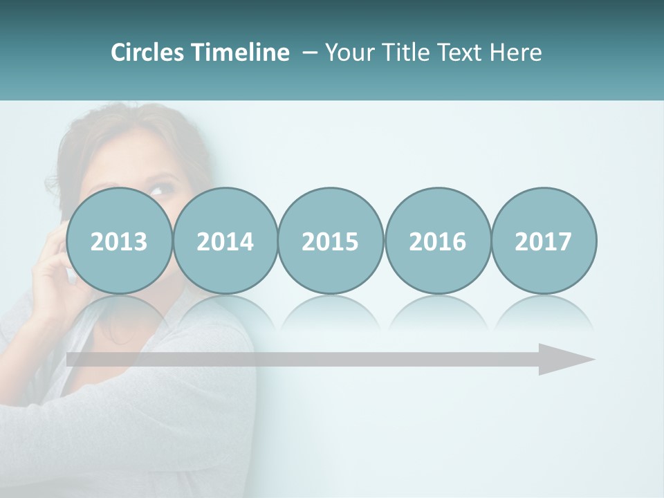 A Beautiful Woman Talking On A Cell Phone PowerPoint Template