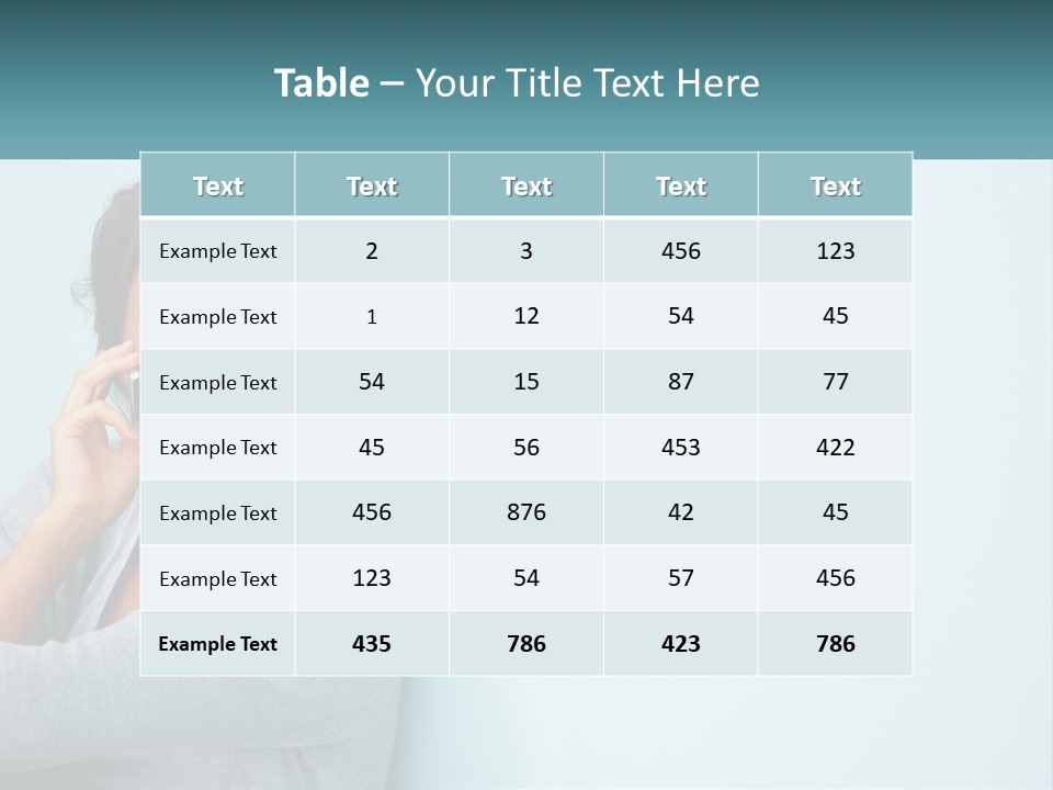 A Beautiful Woman Talking On A Cell Phone PowerPoint Template