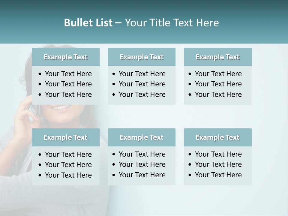 A Beautiful Woman Talking On A Cell Phone PowerPoint Template