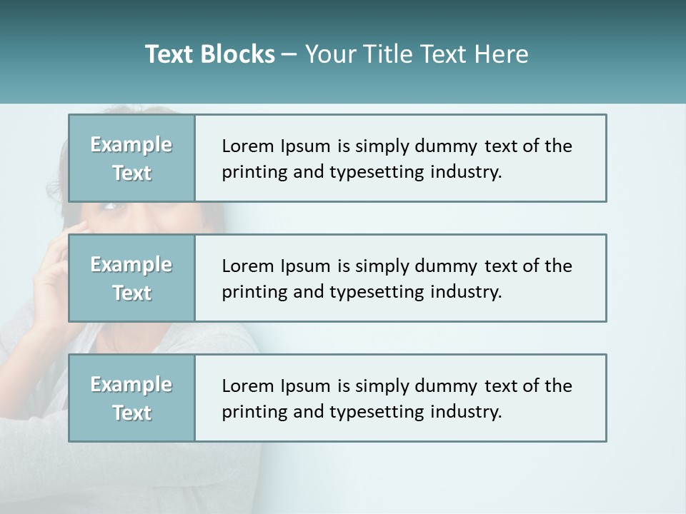 A Beautiful Woman Talking On A Cell Phone PowerPoint Template